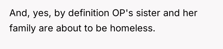 And, yes, by definition OP's sister and her family are...