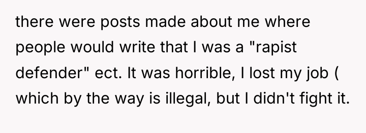 there were posts made about me where people would write...