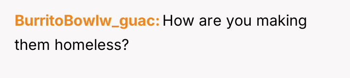BurritoBowlw_guac How are you making them homeless?