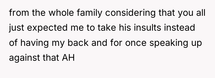 from the whole family considering that you all just expected...
