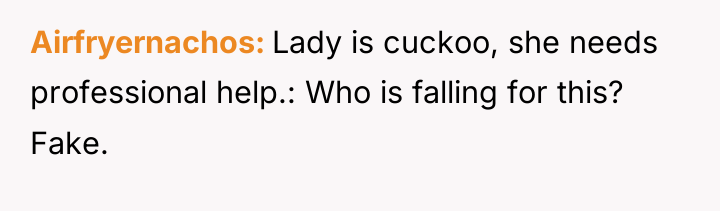 Airfryernachos Lady is cuckoo, she needs professional help.: Who is...