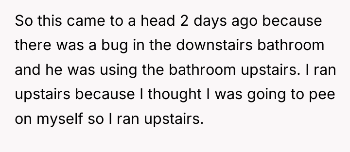 So this came to a head 2 days ago because...