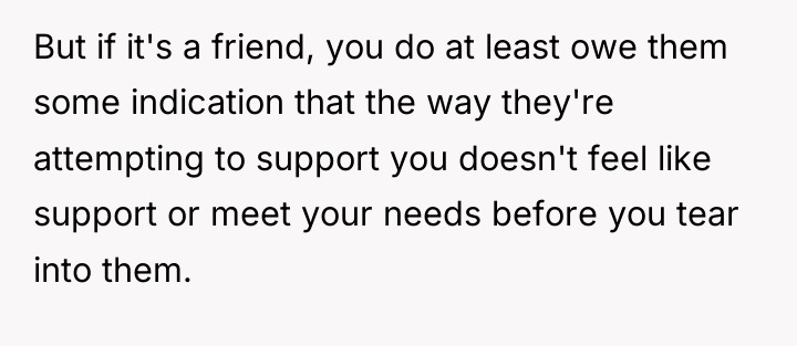 But if it's a friend, you do at least owe...