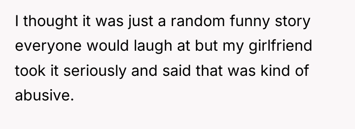 I thought it was just a random funny story everyone...