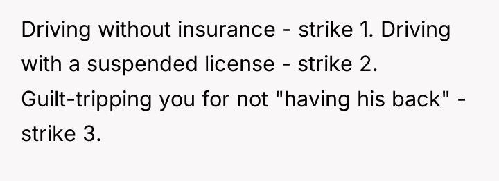 Driving without insurance - strike 1. Driving with a suspended...