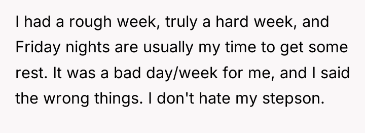 I had a rough week, truly a hard week, and...