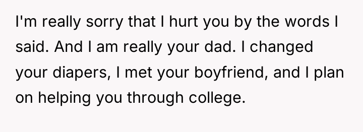I'm really sorry that I hurt you by the words...