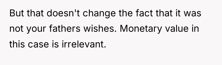 But that doesn't change the fact that it was not...