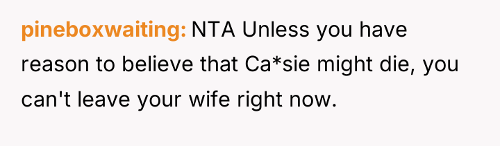 pineboxwaiting NTA Unless you have reason to believe that Ca*sie...