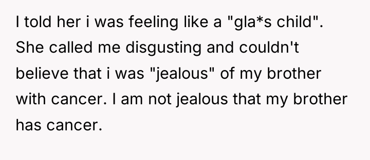 I told her i was feeling like a "gla*s child"....