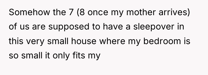 Somehow the 7 (8 once my mother arrives) of us...