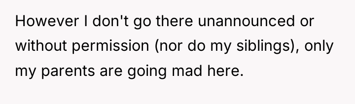 However I don't go there unannounced or without permission (nor...