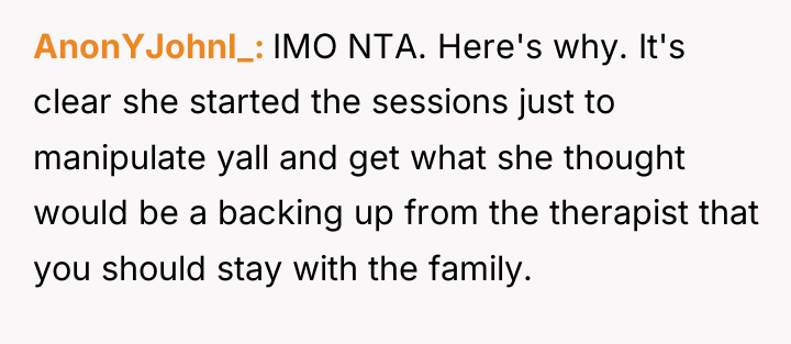 AnonYJohnI_ IMO NTA. Here's why. It's clear she started the...