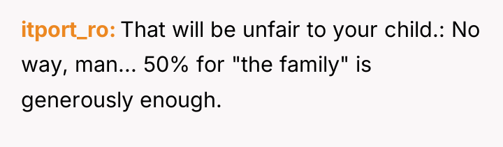 itport_ro That will be unfair to your child.: No way,...