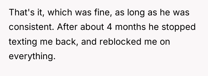 That's it, which was fine, as long as he was...