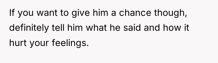 If you want to give him a chance though, definitely...