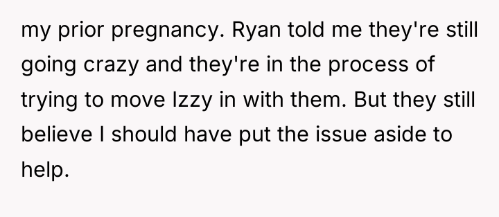 my prior pregnancy. Ryan told me they're still going crazy...