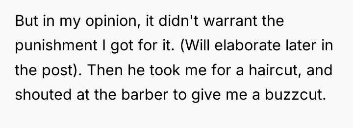 But in my opinion, it didn't warrant the punishment I...
