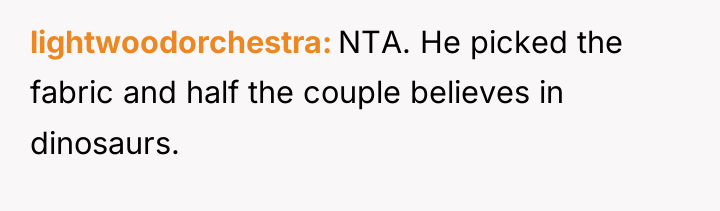 lightwoodorchestra NTA. He picked the fabric and half the couple...