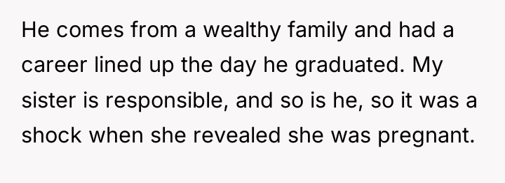 He comes from a wealthy family and had a career...