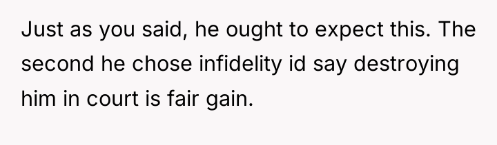 Just as you said, he ought to expect this. The...