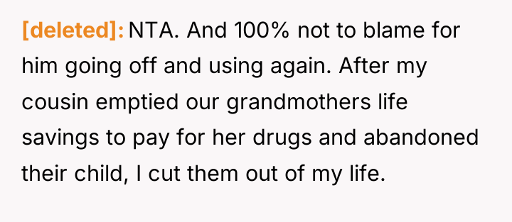 [deleted] NTA. And 100% not to blame for him going...