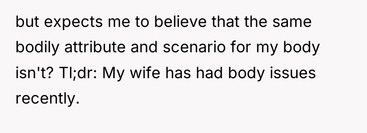 but expects me to believe that the same bodily attribute...