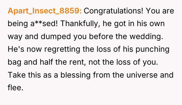 Apart_Insect_8859 Congratulations! You are being a**sed! Thankfully, he got in...