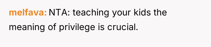 melfava NTA: teaching your kids the meaning of privilege is...