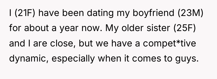 I (21F) have been dating my boyfriend (23M) for about...