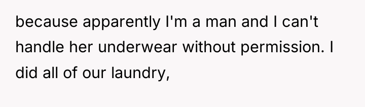 because apparently I'm a man and I can't handle her...