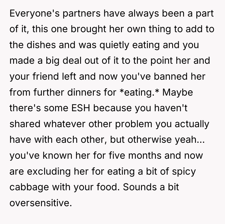Everyone's partners have always been a part of it, this...
