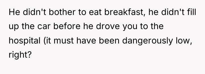 He didn't bother to eat breakfast, he didn't fill up...