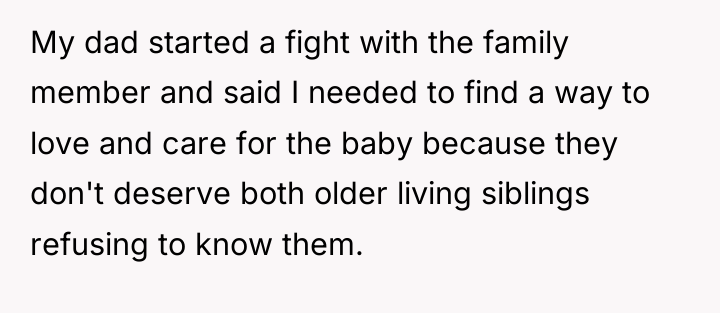 My dad started a fight with the family member and...