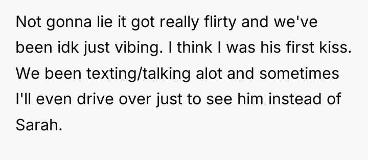 Not gonna lie it got really flirty and we've been...
