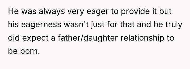 He was always very eager to provide it but his...