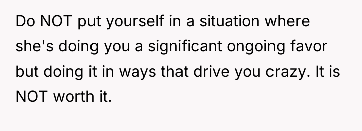 Do NOT put yourself in a situation where she's doing...
