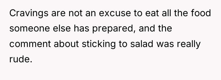 Cravings are not an excuse to eat all the food...