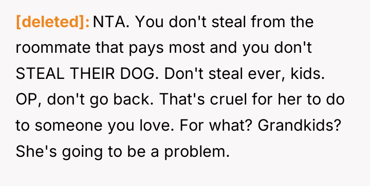 [deleted] NTA. You don't steal from the roommate that pays...