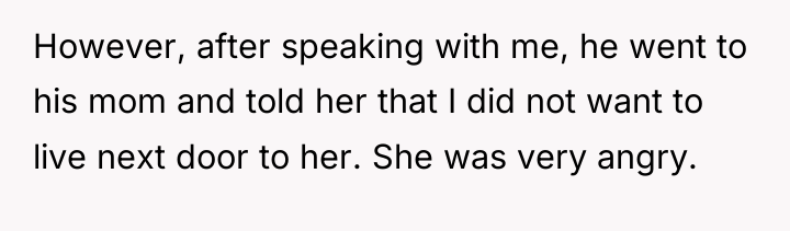 However, after speaking with me, he went to his mom...