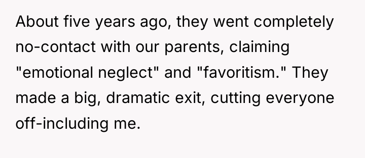 About five years ago, they went completely no-contact with our...