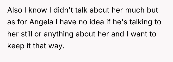 Also I know I didn't talk about her much but...