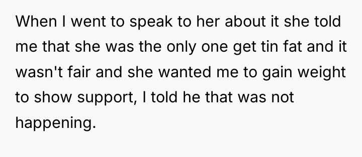When I went to speak to her about it she...