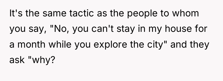 It's the same tactic as the people to whom you...