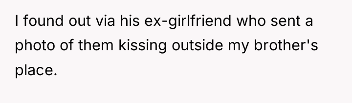 I found out via his ex-girlfriend who sent a photo...