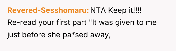 Revered-Sesshomaru NTA Keep it!!!! Re-read your first part "It was...