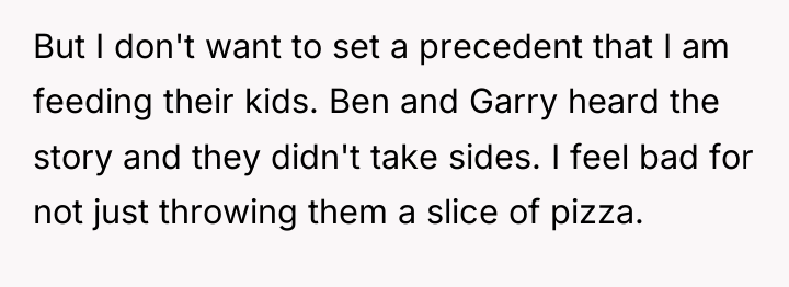 But I don't want to set a precedent that I...