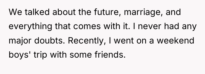 We talked about the future, marriage, and everything that comes...