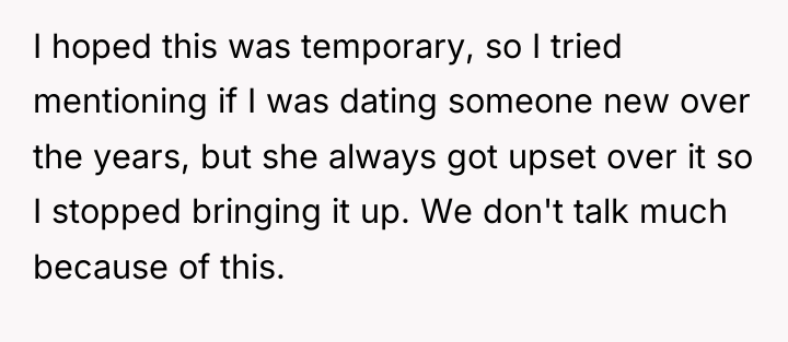 I hoped this was temporary, so I tried mentioning if...