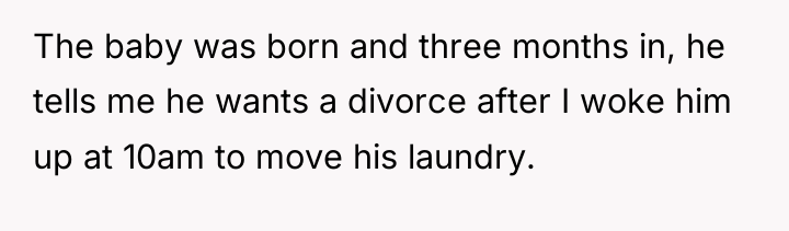 The baby was born and three months in, he tells...